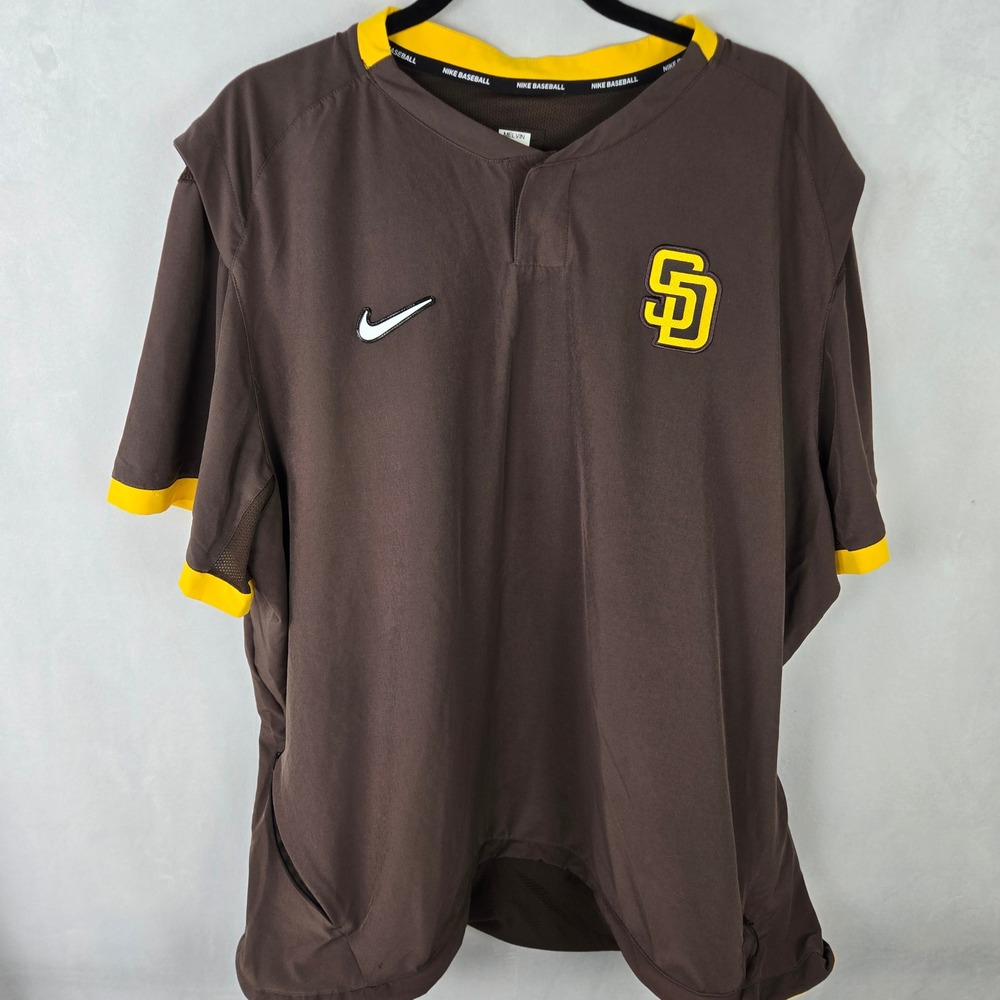 Nike Baseball San Diego Padres Authentic Dugout Pullover Game Issue Melvin 3 XXL